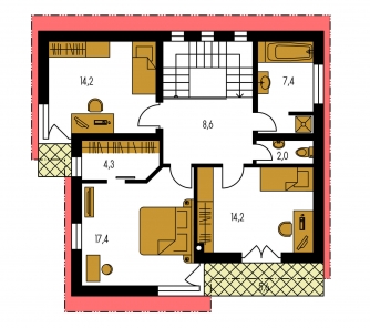 Grundriss des Obergeschosses - TREND 271